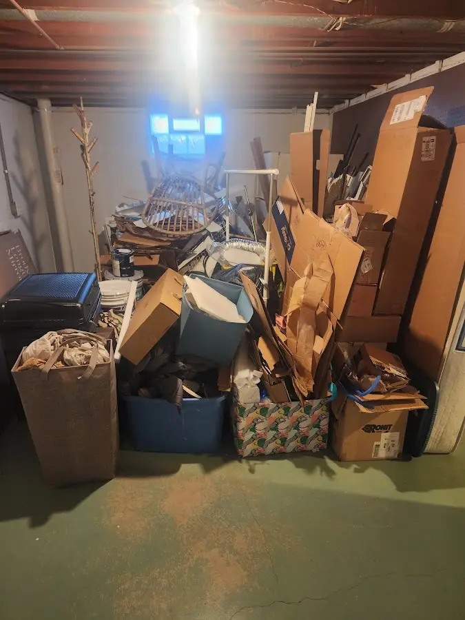 Roll-off dumpster container at job site for 40 Yard Dumpster Rental in DeRidder